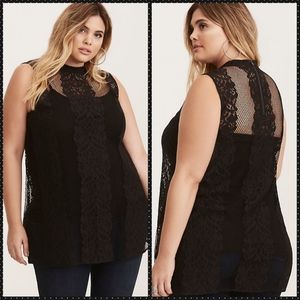 Torrid
Lace Mock Neck Slit Side Tank Top